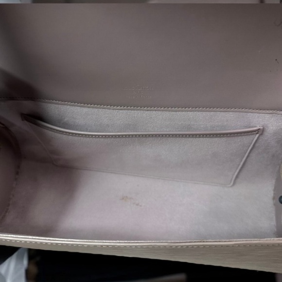 LOUIS VUITTON EPI LEATHER Nocturne PM Lilac Gray Baguette Shoulder Hand Bag RARE - Picture 11 of 16